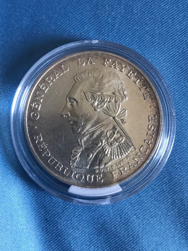 老银元法国银元100法郎老佛爷拉法叶特将军美国独