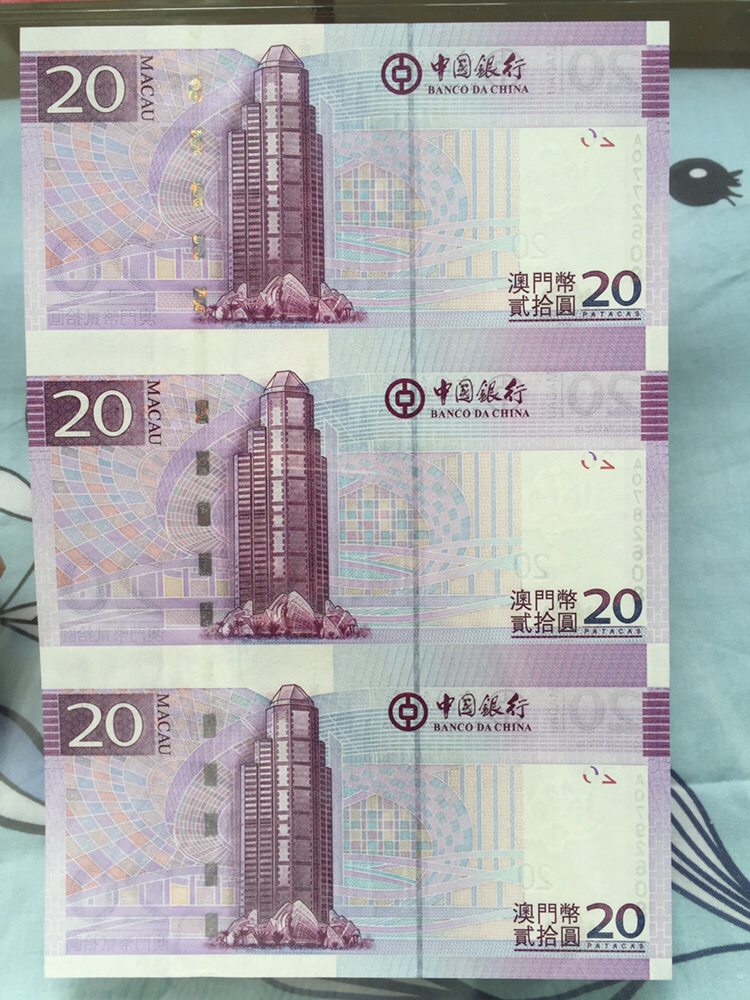 纪念澳门回归十周年澳门币20元