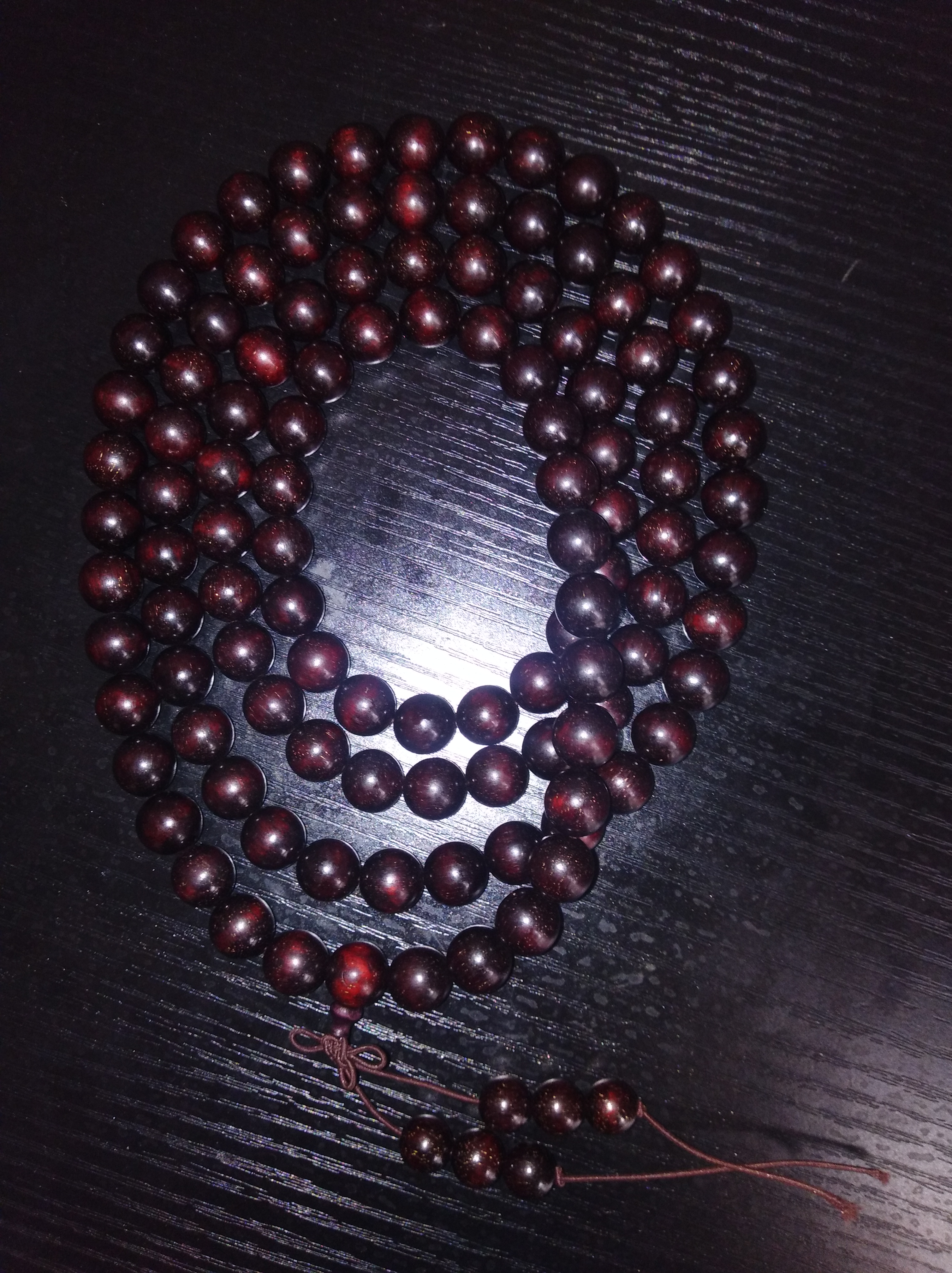 印尼紫檀12mm*108颗克重