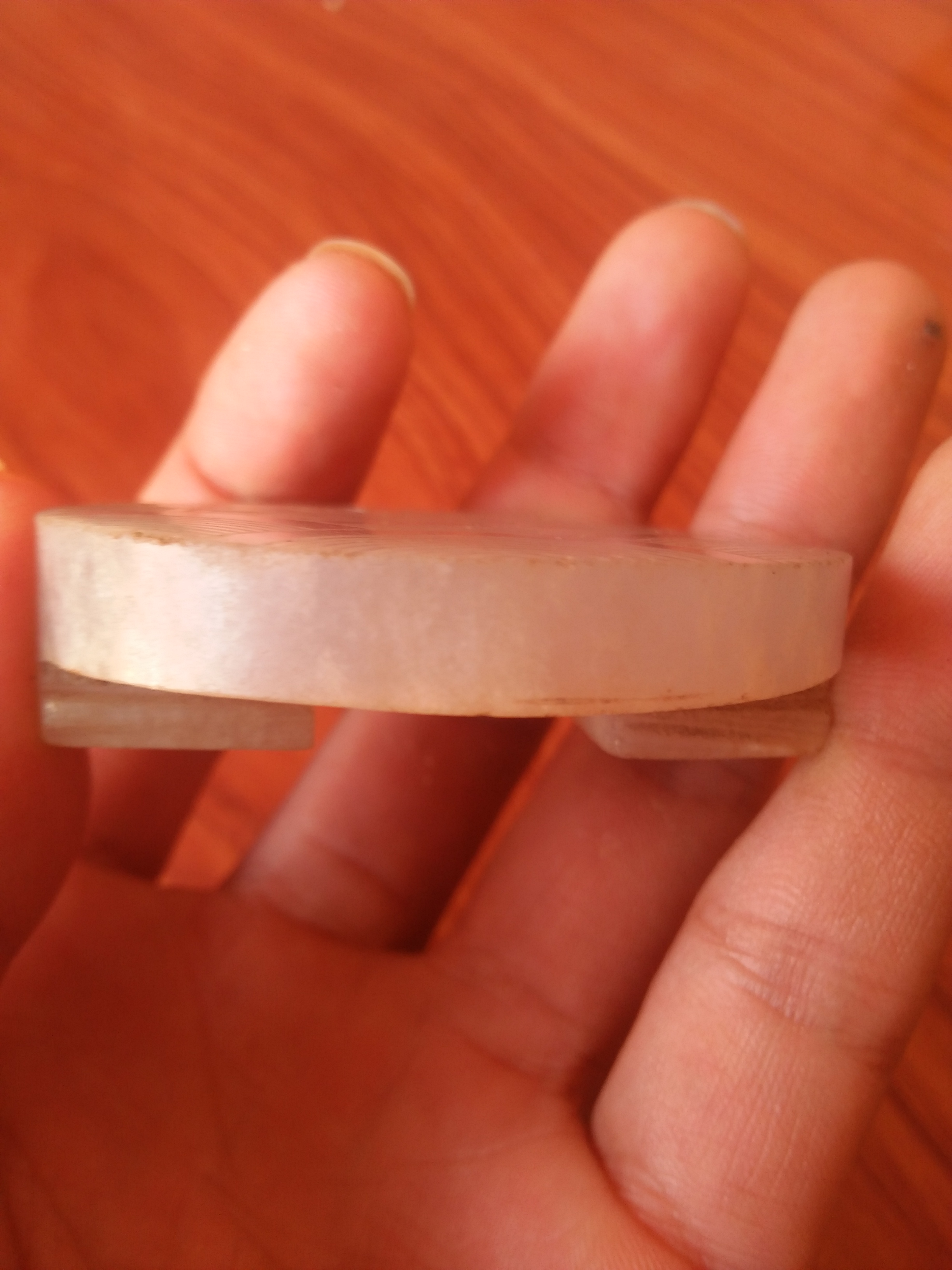 清晚期翡翠玉带扣水波纹带莲花图