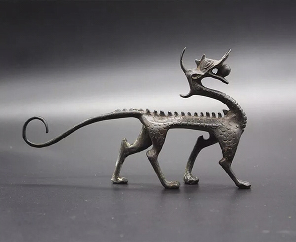 纯铜文房四宝书法用品龙笔架中华龙笔架龙吐真假_图片_价格_评级-工艺