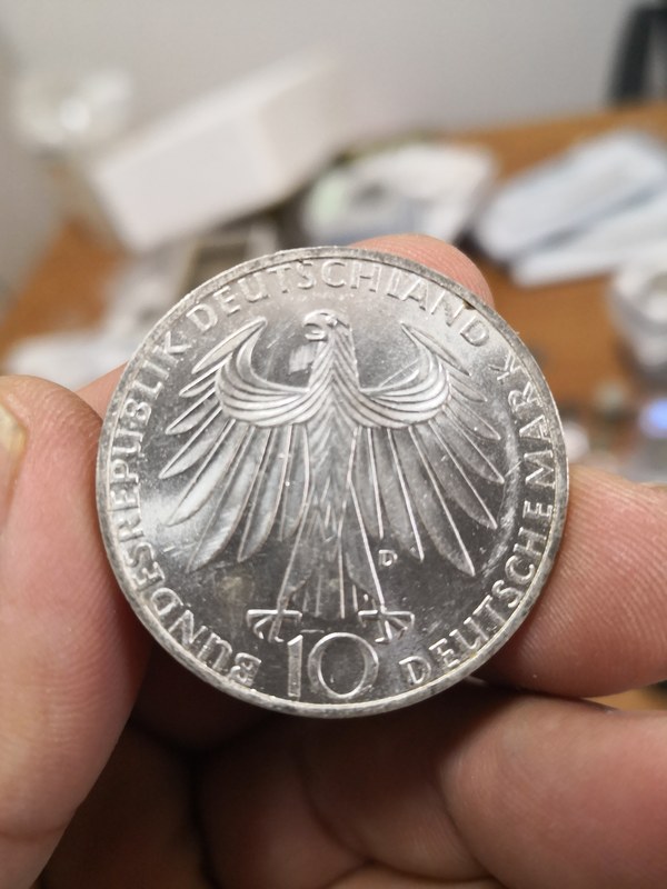 极美德国马克银币保真保老重155克左右