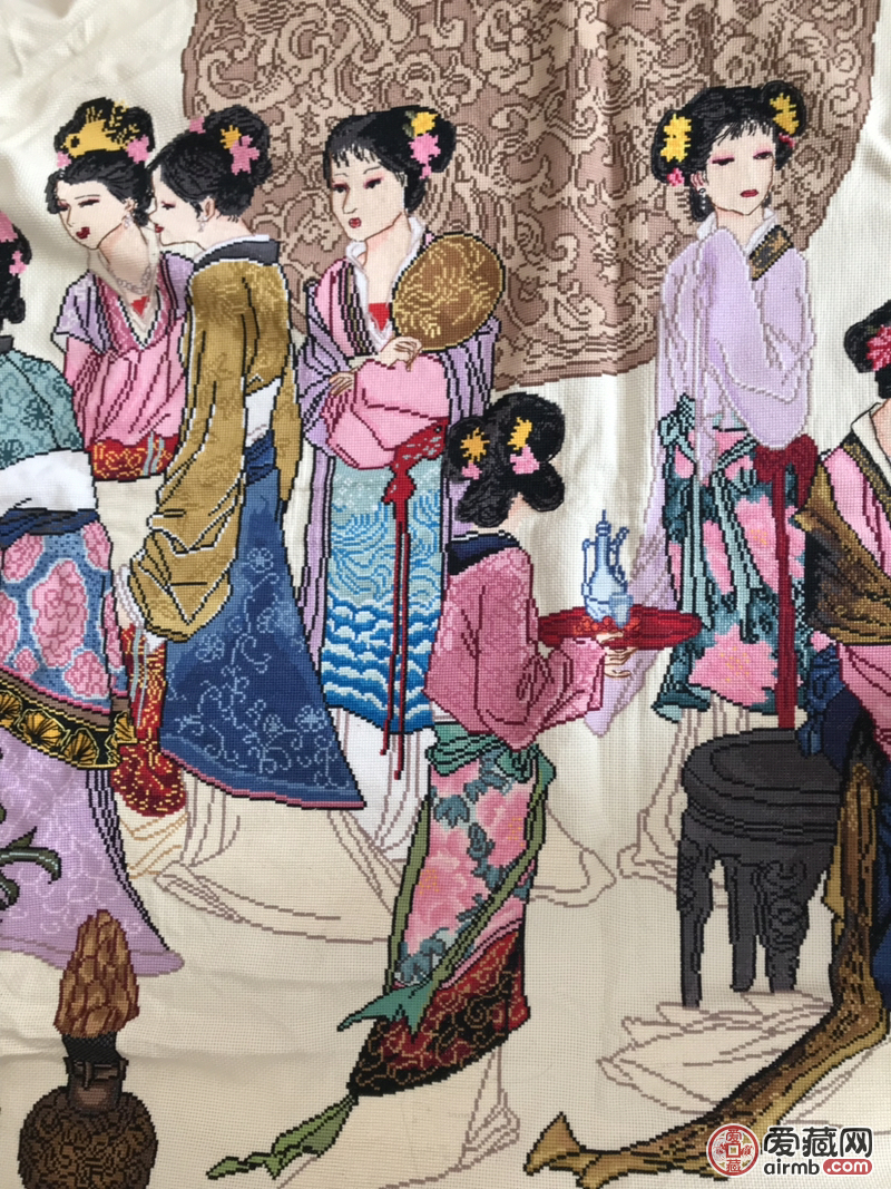 纯手工十字绣琴棋书画长335厘