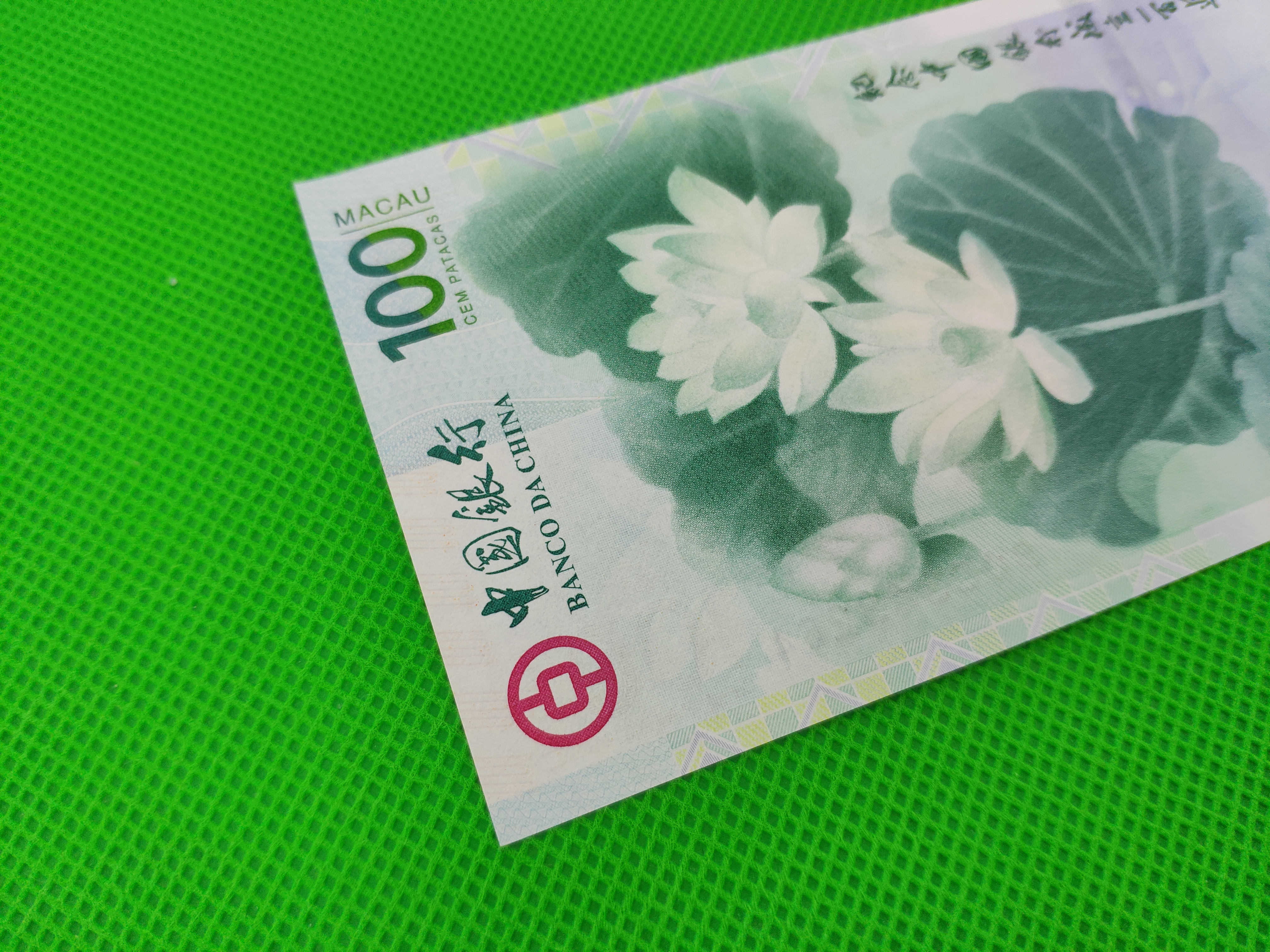 荷花钞1枚,号码:b0c343