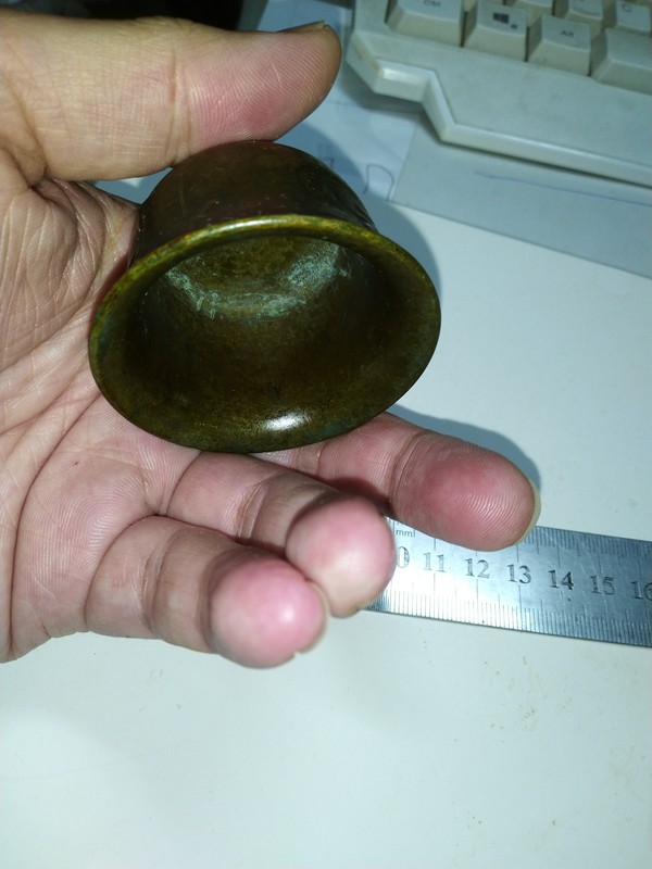 老铜杯梅兰竹菊包浆厚实重160克高35x