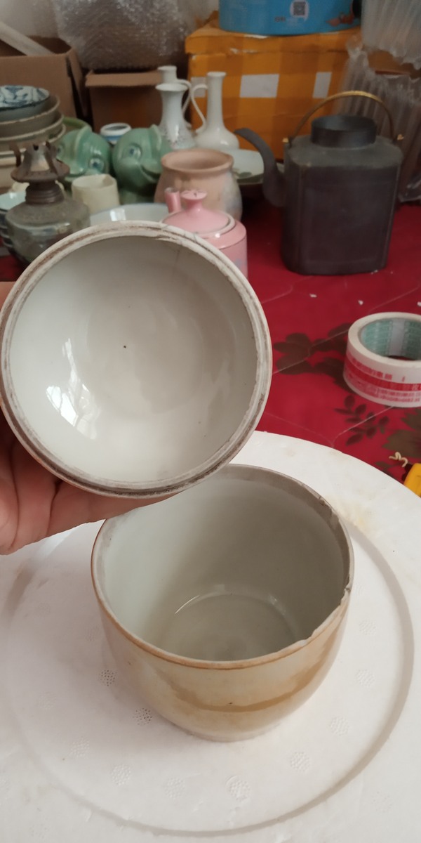 民国末期手绘梅花糖罐包老保真