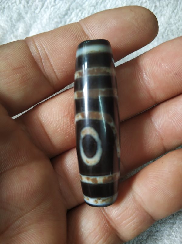 藏传二眼天珠藏品包浆厚重造型精美绝伦做工精细