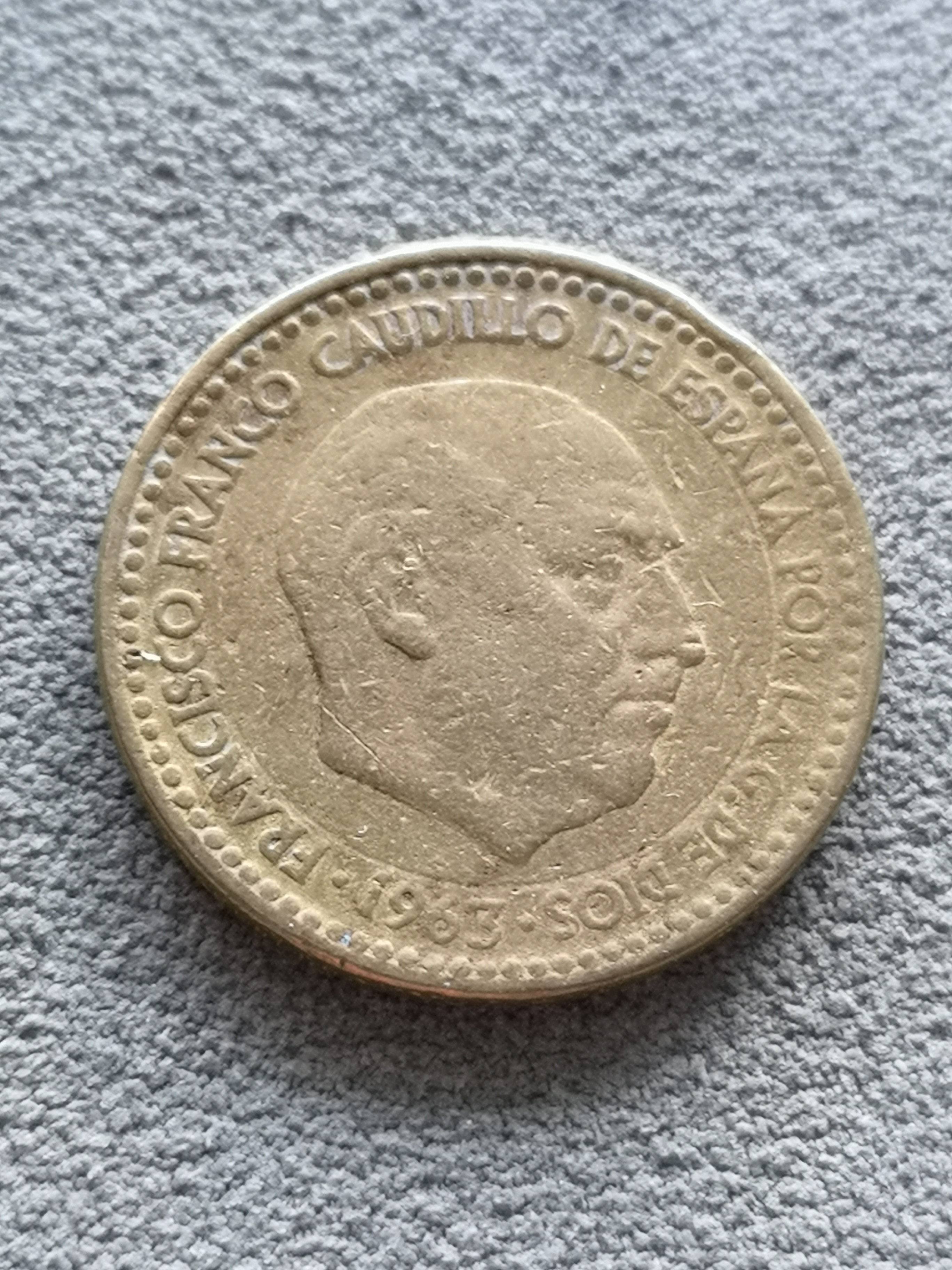 西班牙老硬币14枚弗朗西斯科弗朗哥版本铜镍合金5