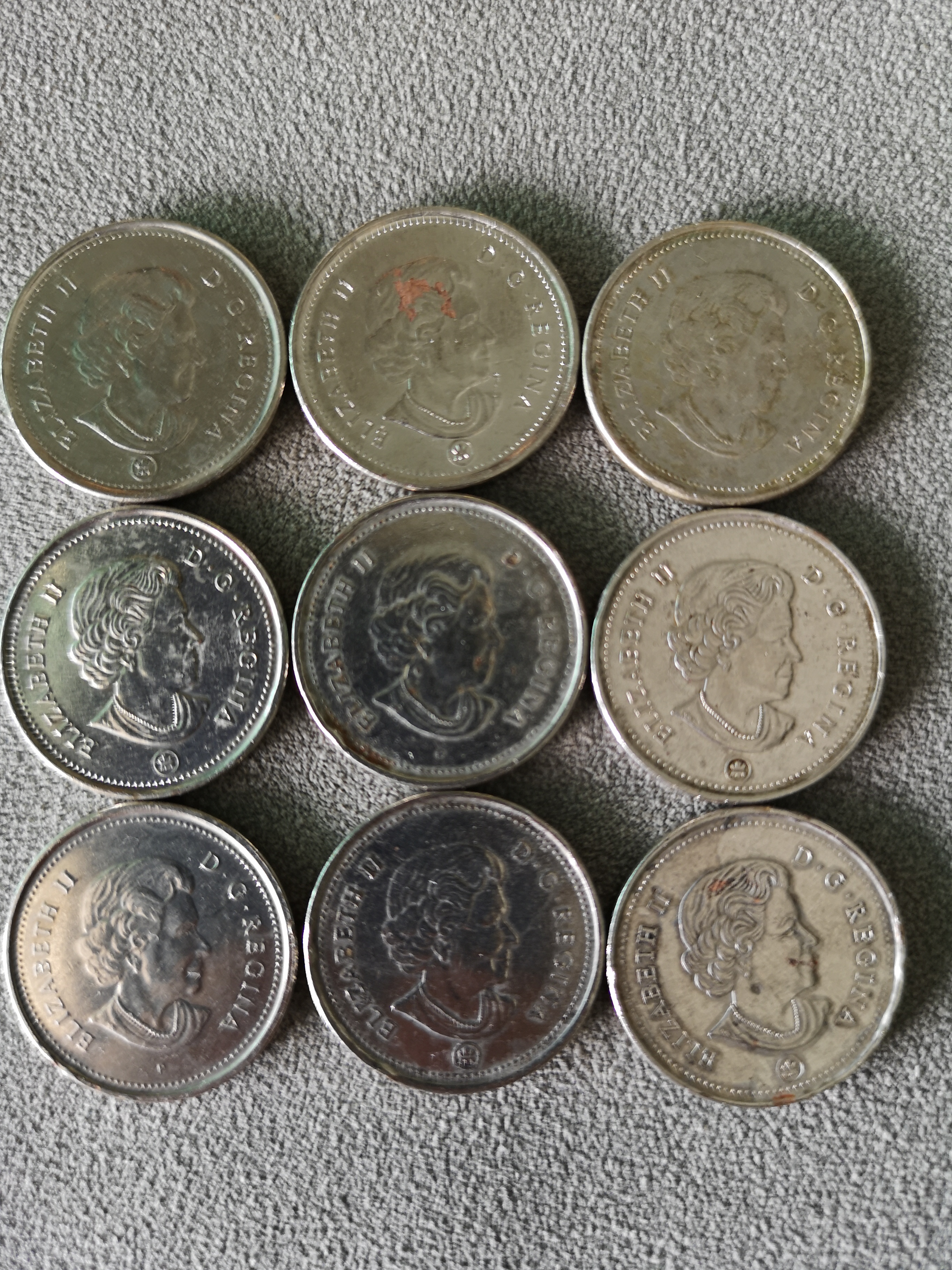 加拿大硬币面额图片