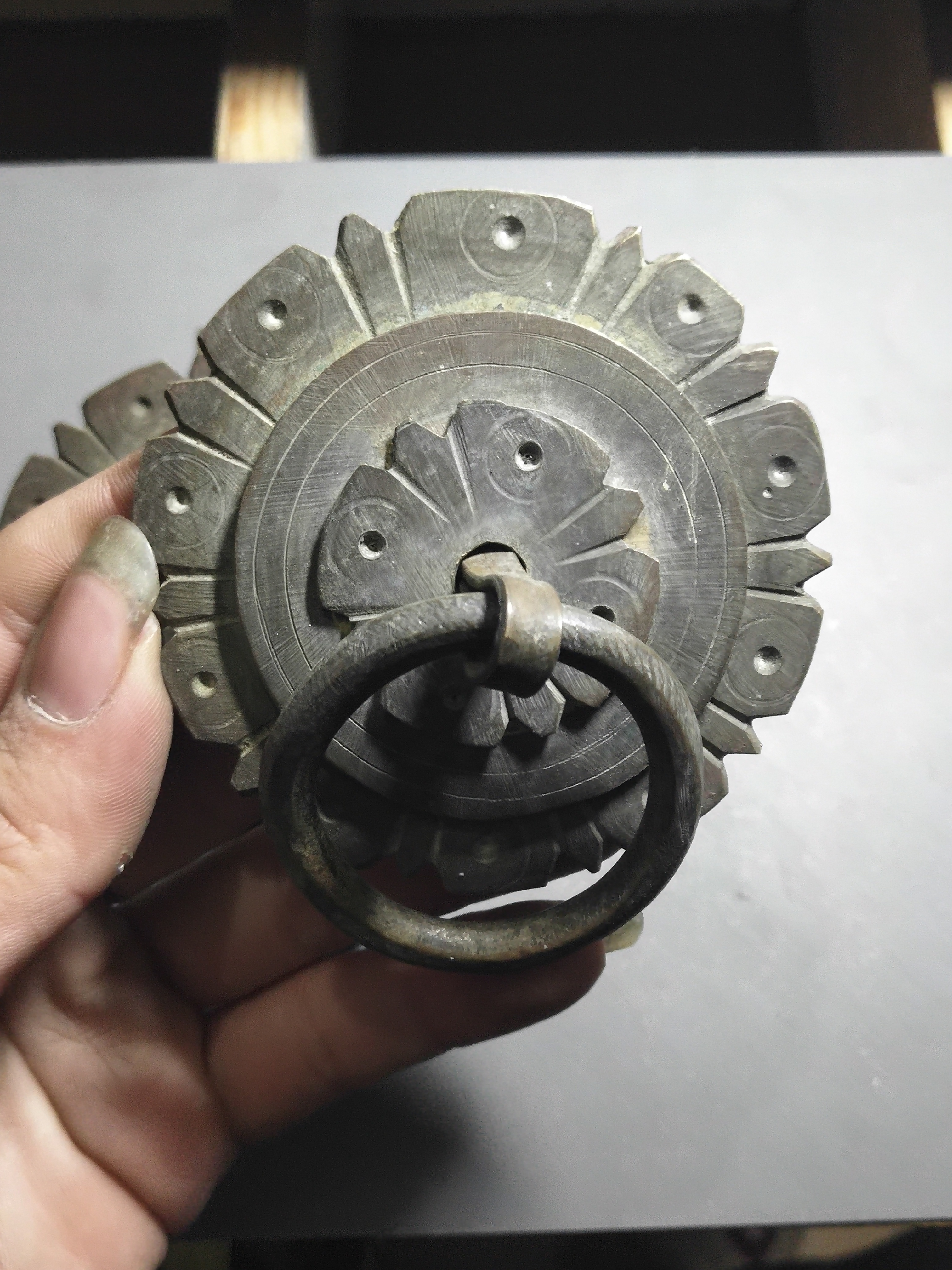 名称:清代柜子抽屉铜拉手尺寸