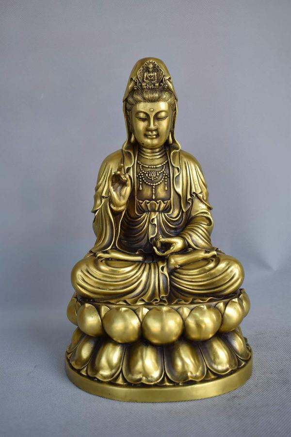 招财/镇宅/辟邪【大号古风宗教摆件】【铜制观音菩萨