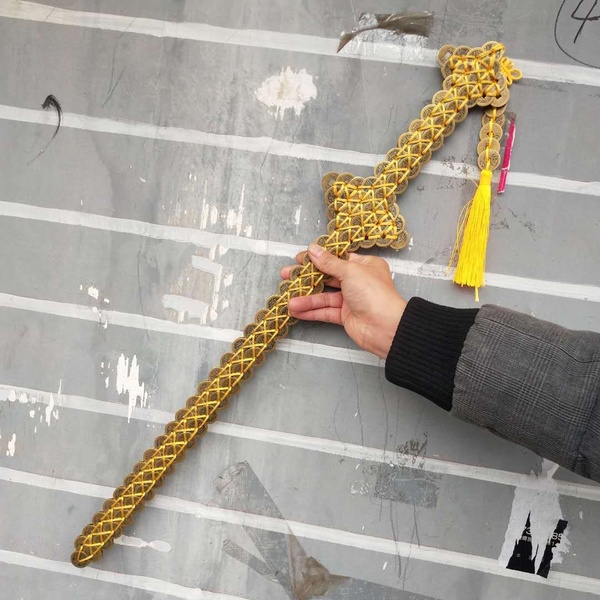 名称古玩五帝钱宝剑材质五帝钱180枚尺寸