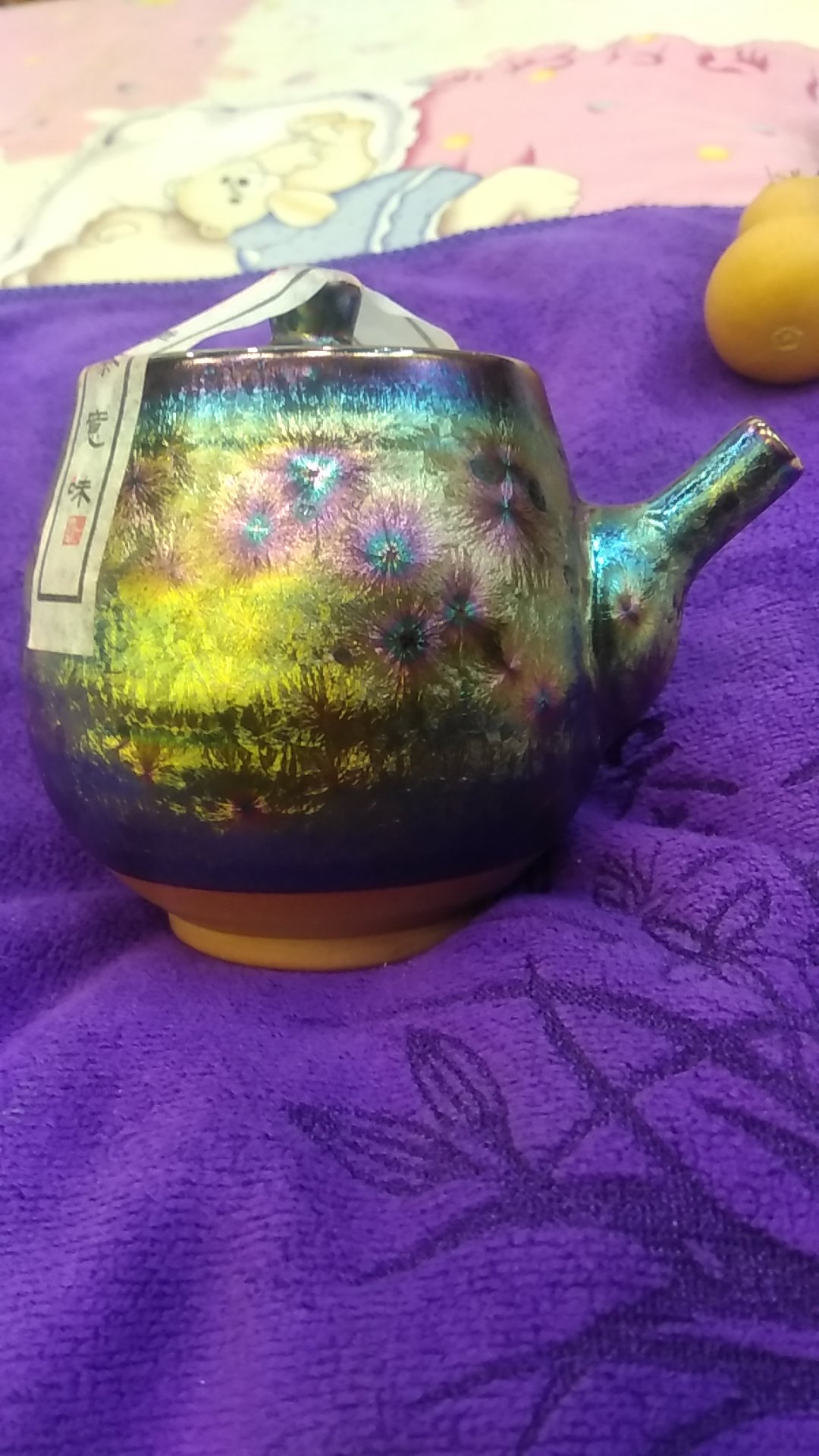 七彩孔雀釉功夫茶壶