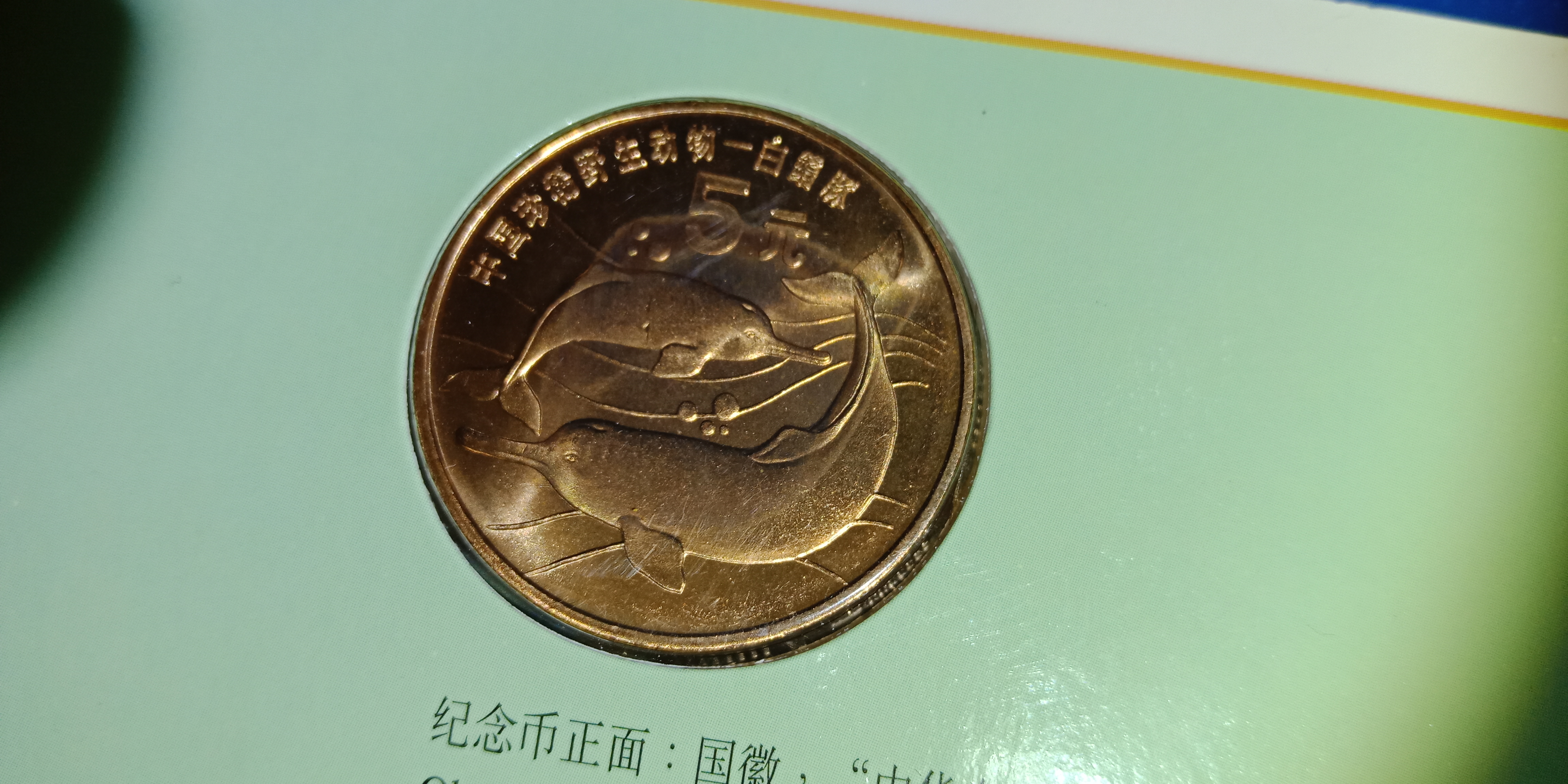 珍稀野生动物,白鳍豚纪念币
