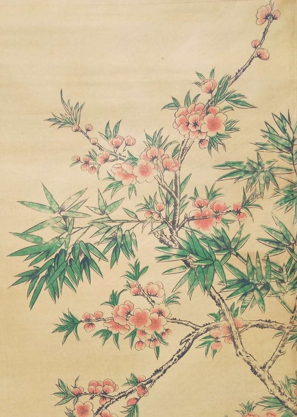 精品放漏齐白石金鸡报晓老卷轴中堂挂画一副