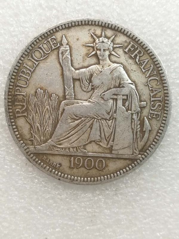 较早期年份1900年坐洋壹圆,原汁原味老包浆.实物