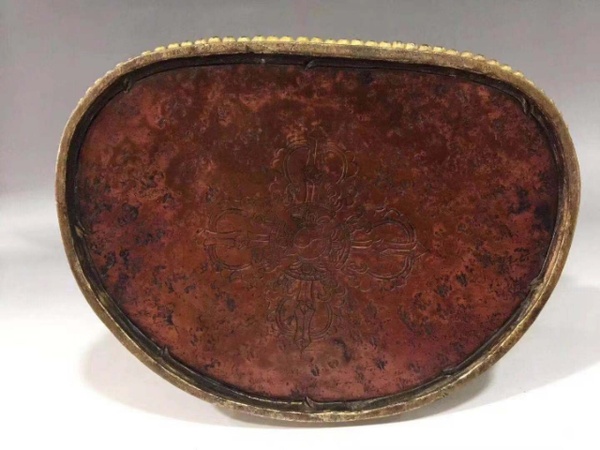 保真包老带官款明代大明宣德年制铜鎏金佛像保真包