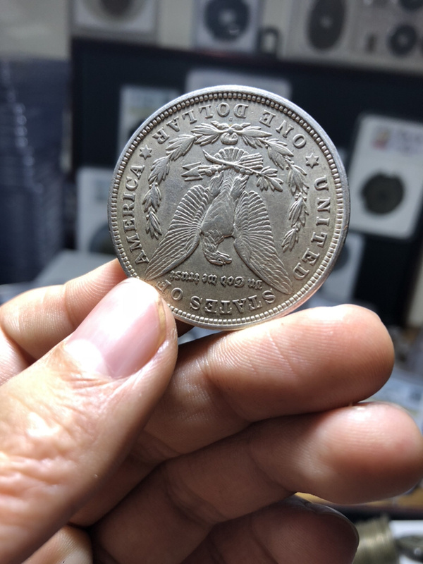 美国摩根银币壹圆全深打老味道裸币永久保真保老