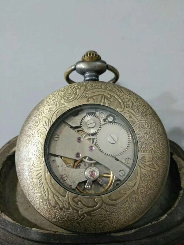 海外回流铜欧米茄1882老怀表此宝贝保存完好