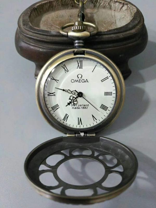 海外回流铜欧米茄1882老怀表此宝贝保存完好
