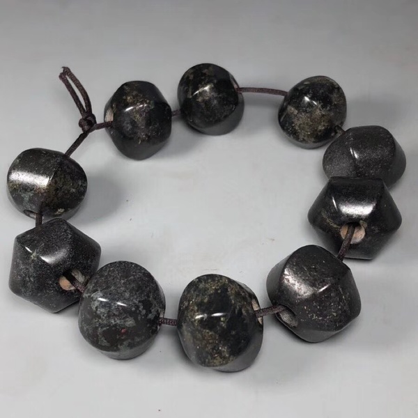 乡下收天然铁陨石陨石手串尺寸1721毫米10