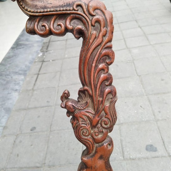 桃木凤凰拐杖直径90公分重约410克品相如图