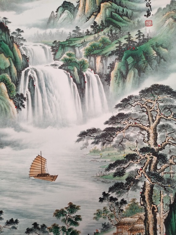 新品来袭一帆风顺中堂画一幅名家作品此画