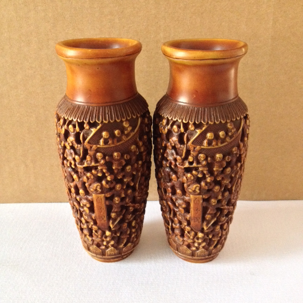 百子祝寿瓶一对高13.9左右每只真假_图片_价格_评级-文玩杂项-爱藏网