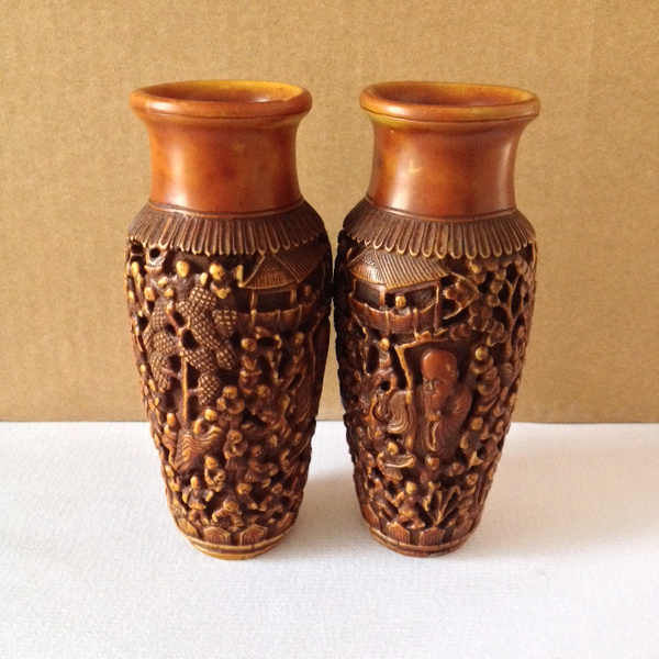 百子祝寿瓶一对高13.9左右每只真假_图片_价格_评级-文玩杂项-爱藏网