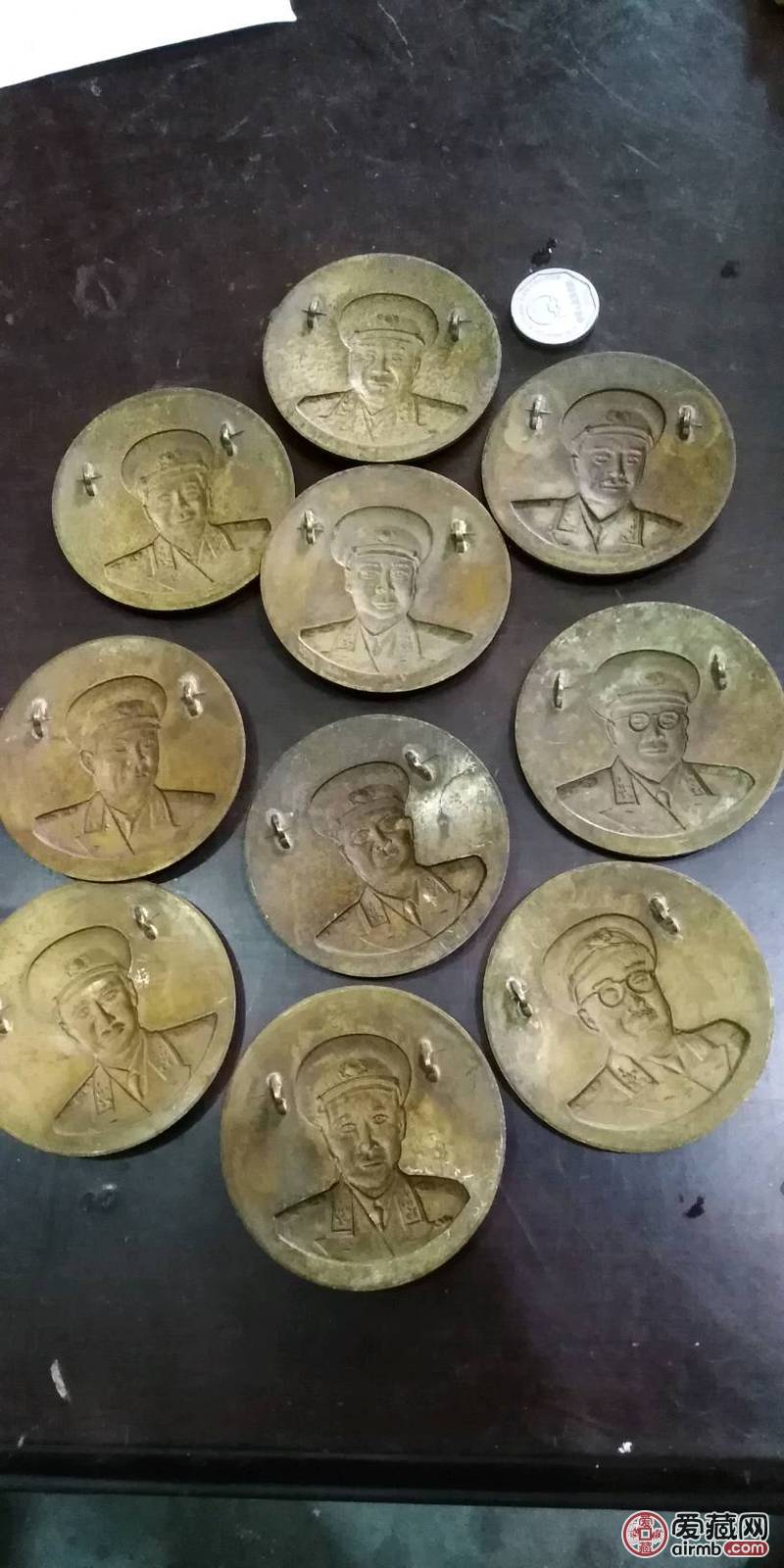 十大元帅像章.文革时期稀有铜制