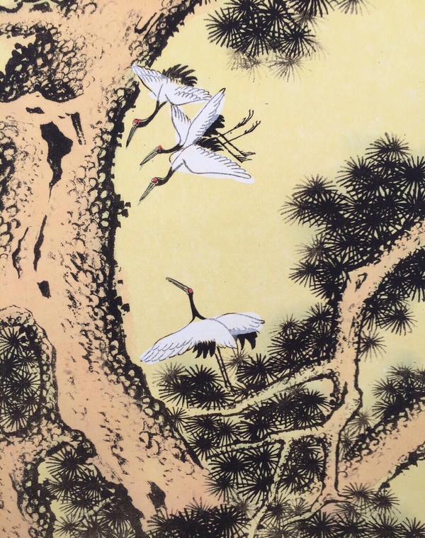 新品来袭松鹤延年中堂画一幅名家作品此画