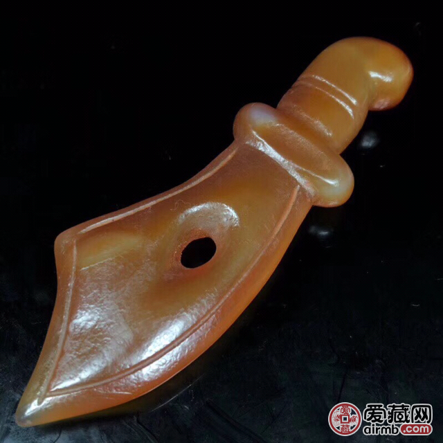 老玛瑙刀尺寸:长108毫米,宽34毫米造-价格228元-爱藏一口价-爱藏网