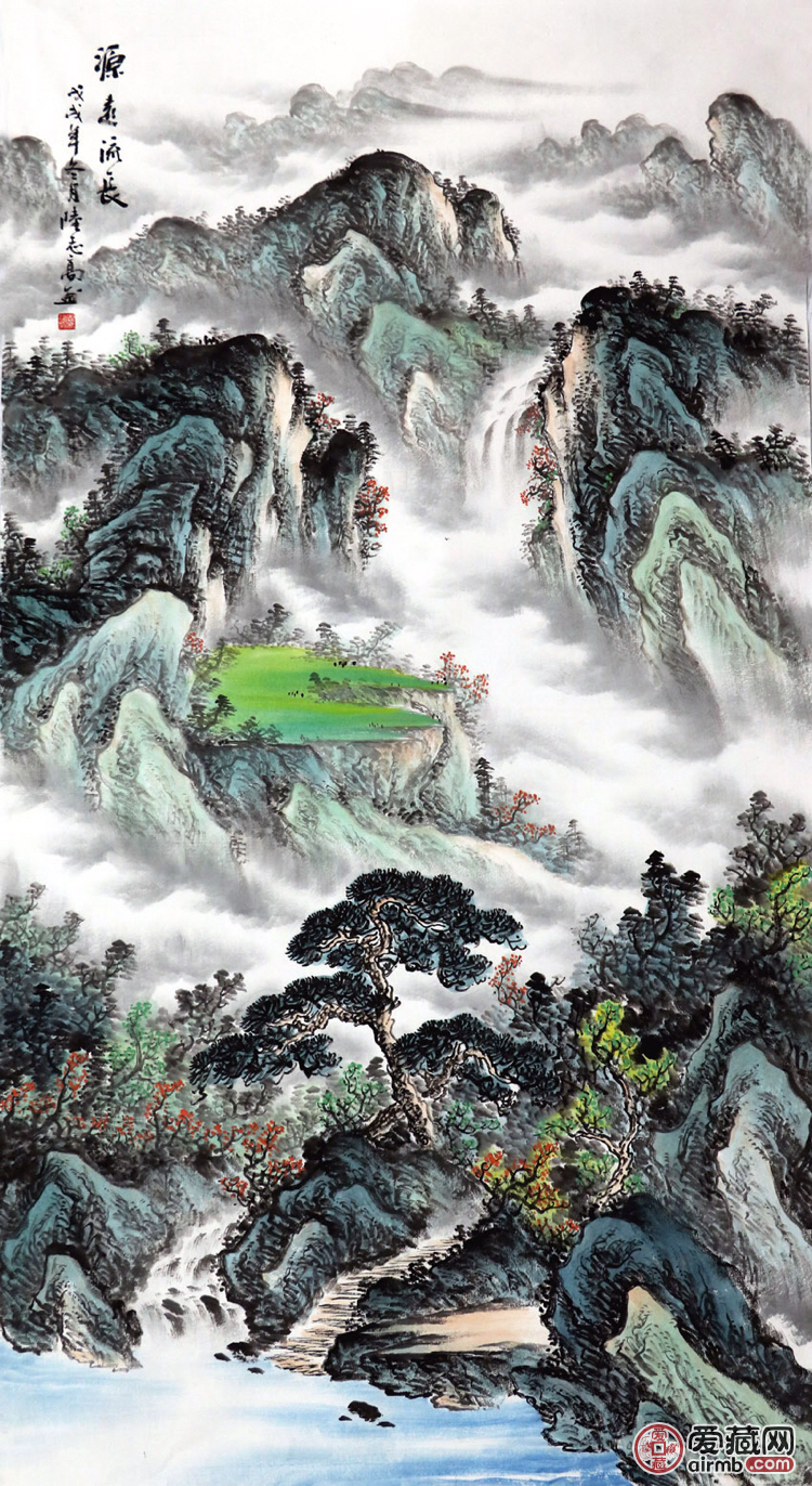 陆志高·六尺竖幅山水 br