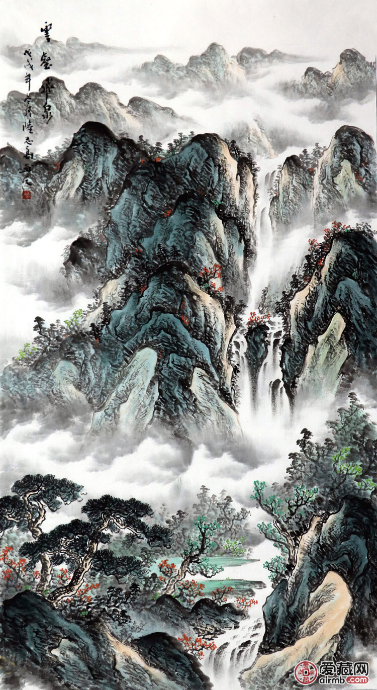 陆志高·六尺竖幅山水 br