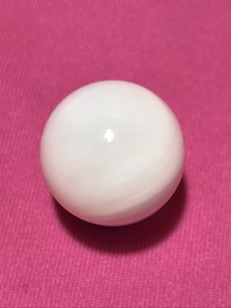 深海奶白砗磲20圆珠一颗尺寸直径20mm重12