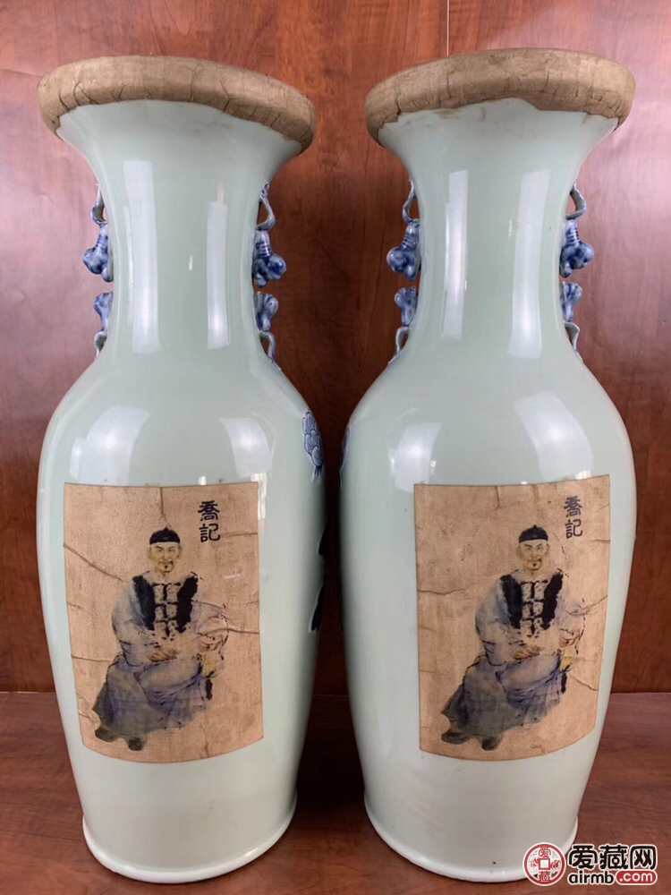 清代乔记茶膏图案凤凰戏牡丹