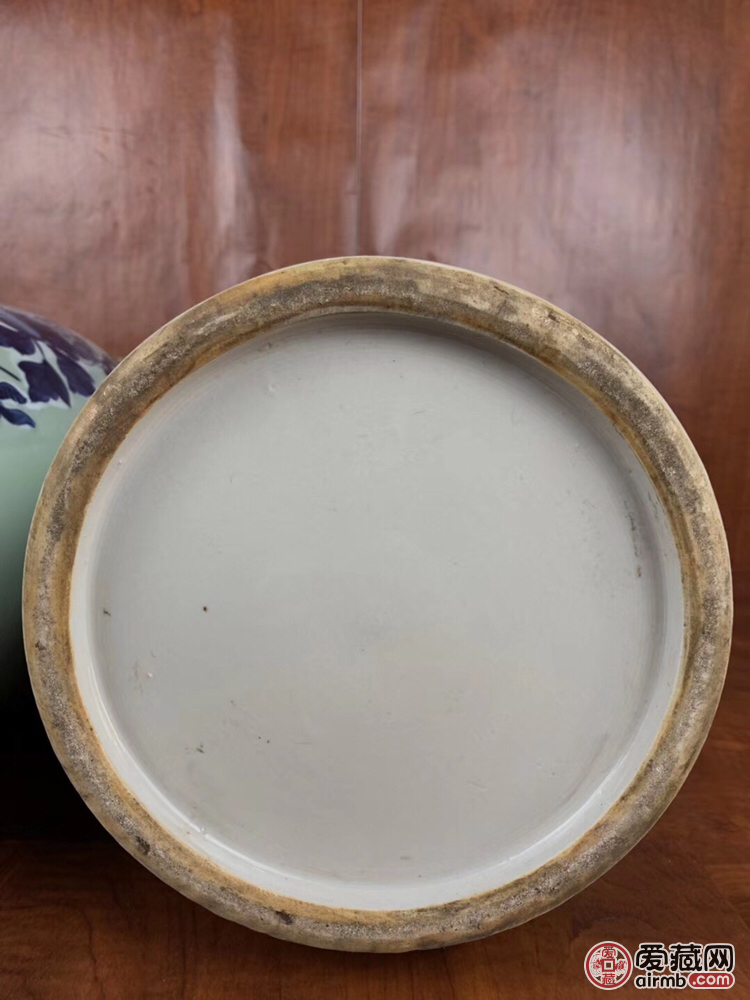 清代乔记茶膏图案凤凰戏牡丹