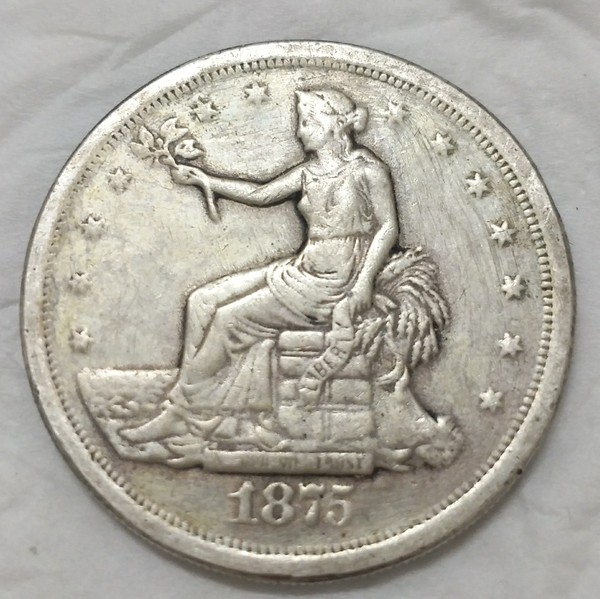 1875年美国拿花女神银元标1枚品相如图支持