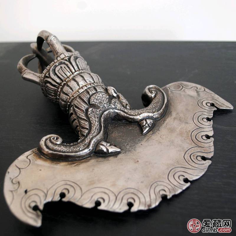 西藏密宗法器寒铁钺刀(无刃钝器