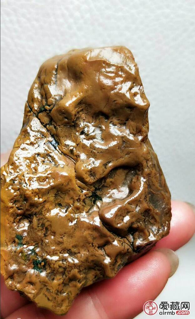 阿拉善*彩玉马牙原石,玉化优完