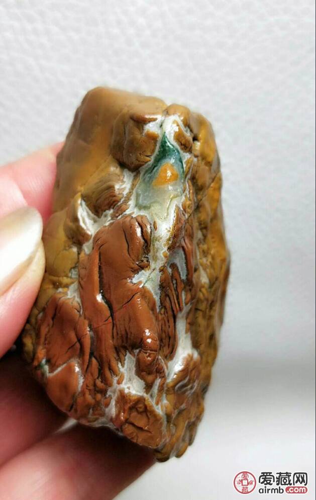 阿拉善*彩玉马牙原石,玉化优完
