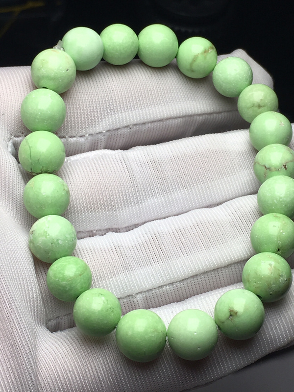 优化松石菜籽黄手串nnn78品名绿松石精品