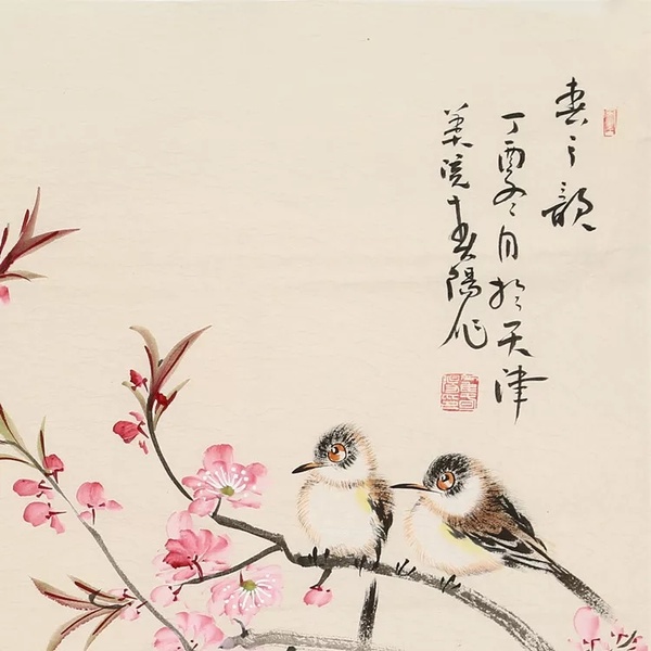 霍春阳斗方手绘写意春之韵作品作者霍春阳作品