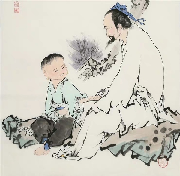 范曾四尺竖幅华佗望断人物作者作品范曾作