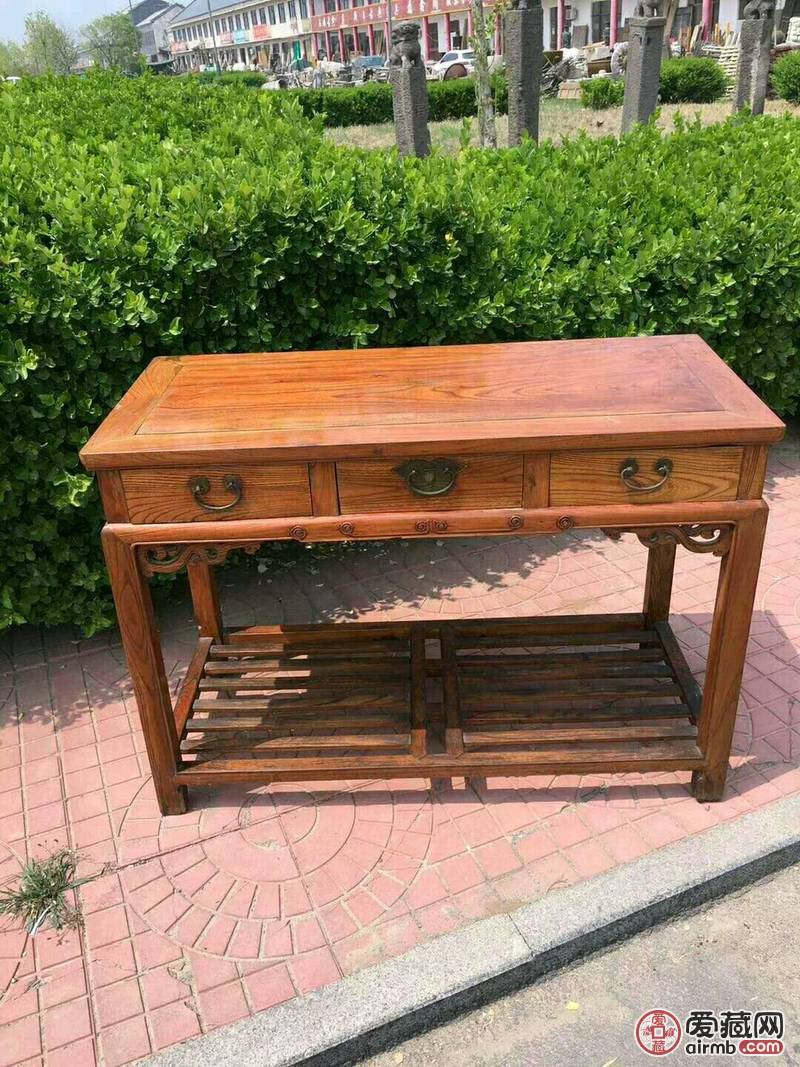 老账桌,黄榉木,清末.一流品相