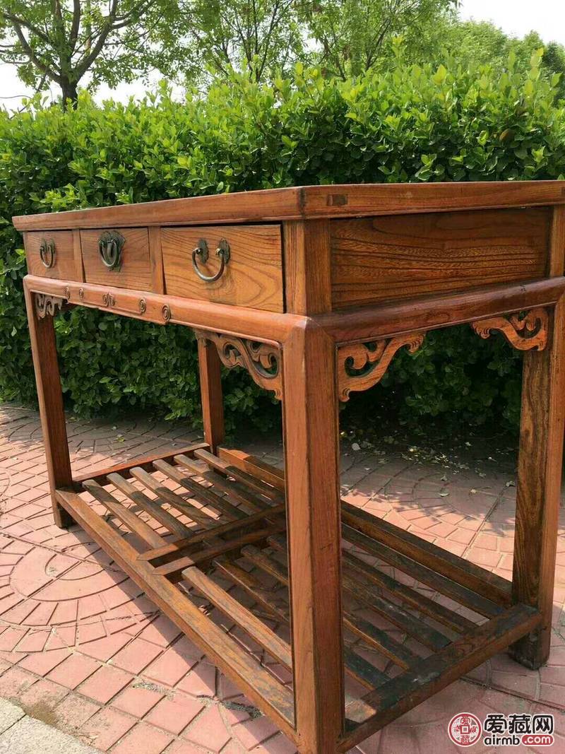 老账桌,黄榉木,清末.一流品相