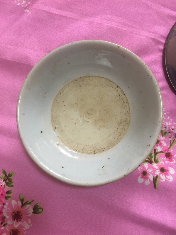 青花瓷碗一对全品相的手绘兰花一眼老货明代的