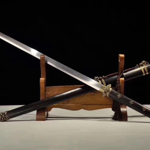 花纹钢丈八蛇矛张飞武器全长208厘米刃长