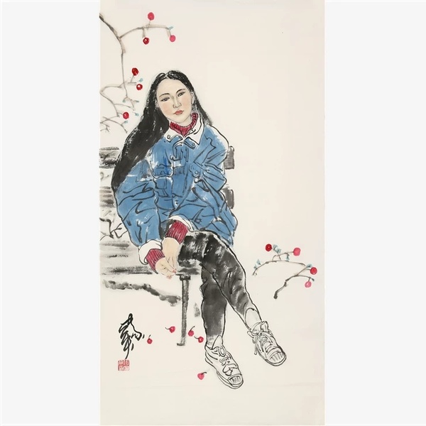 藏品展示何家英,1957年出生于天津;1977年考入天津美术学院绘画系学习