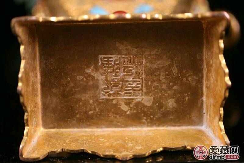 清代 宫廷造办处 官造铜鎏金双